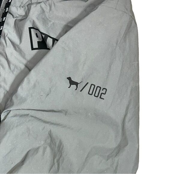 Victoria’s Secret Pink Limited Edition Grey Reflective Anorak Rain Jacket XS/S - Picture 8 of 12